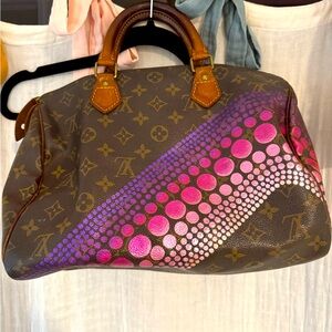 SOLD - Vintage Hand Painted Louis Vuitton Speedy 25